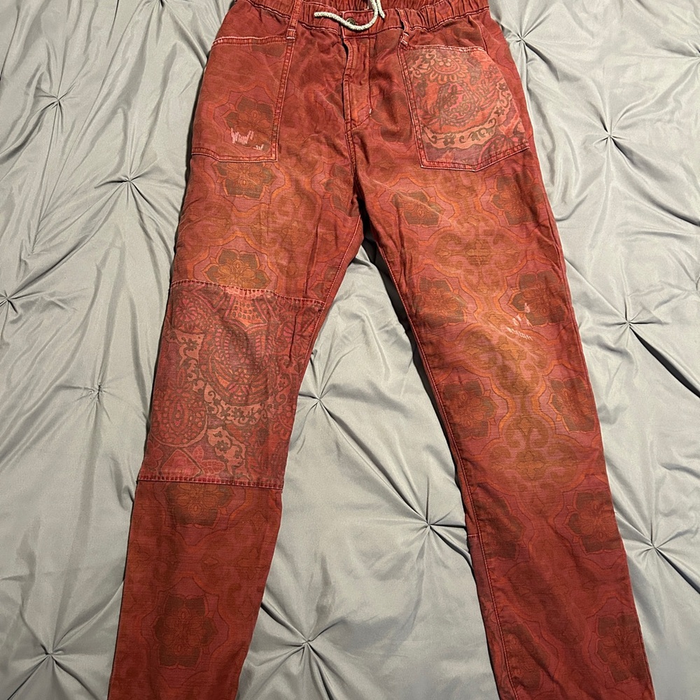 Red Patterned Pants pilcro